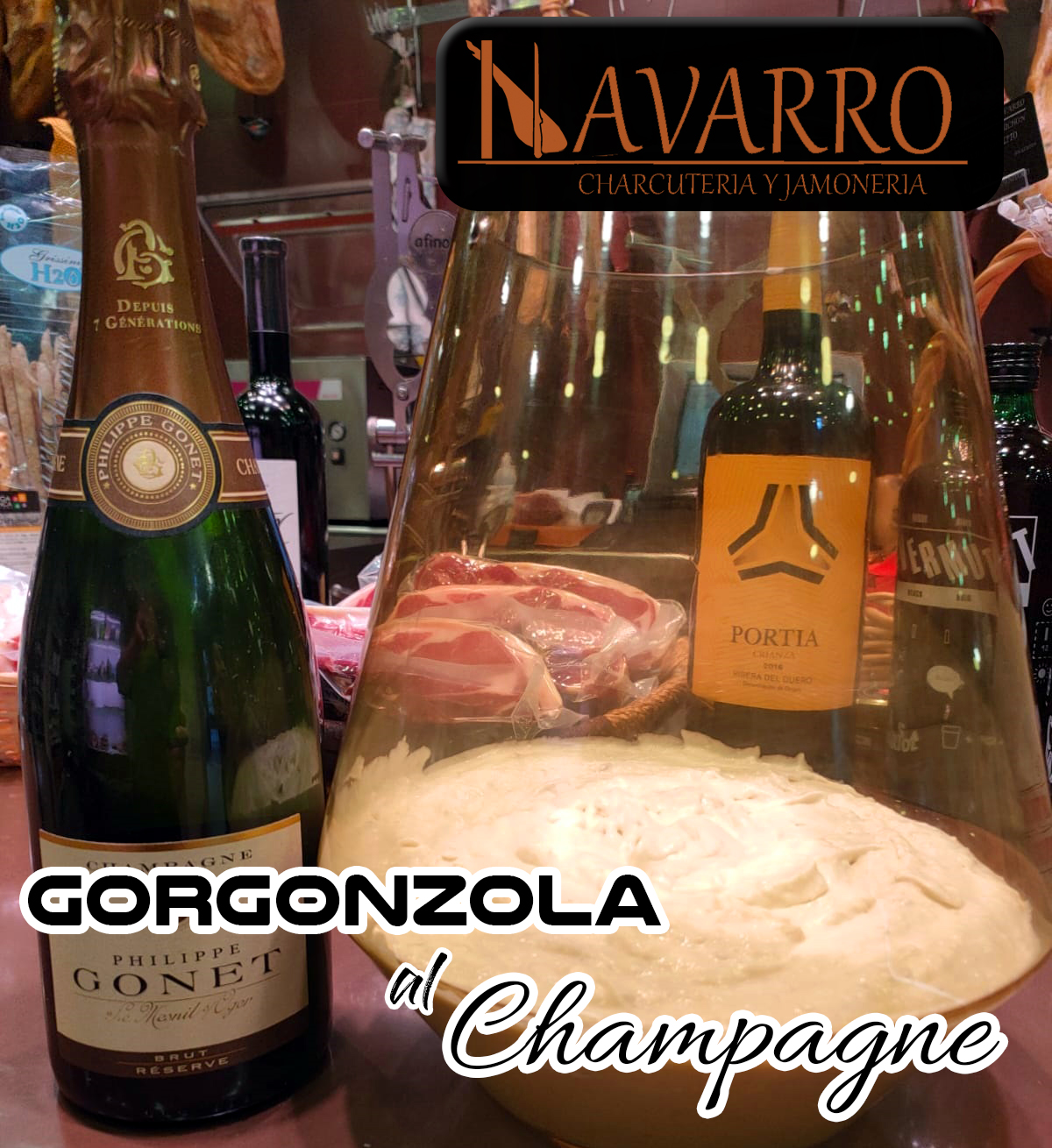 Gorgonzola al Champagne by Navarro Charcutería